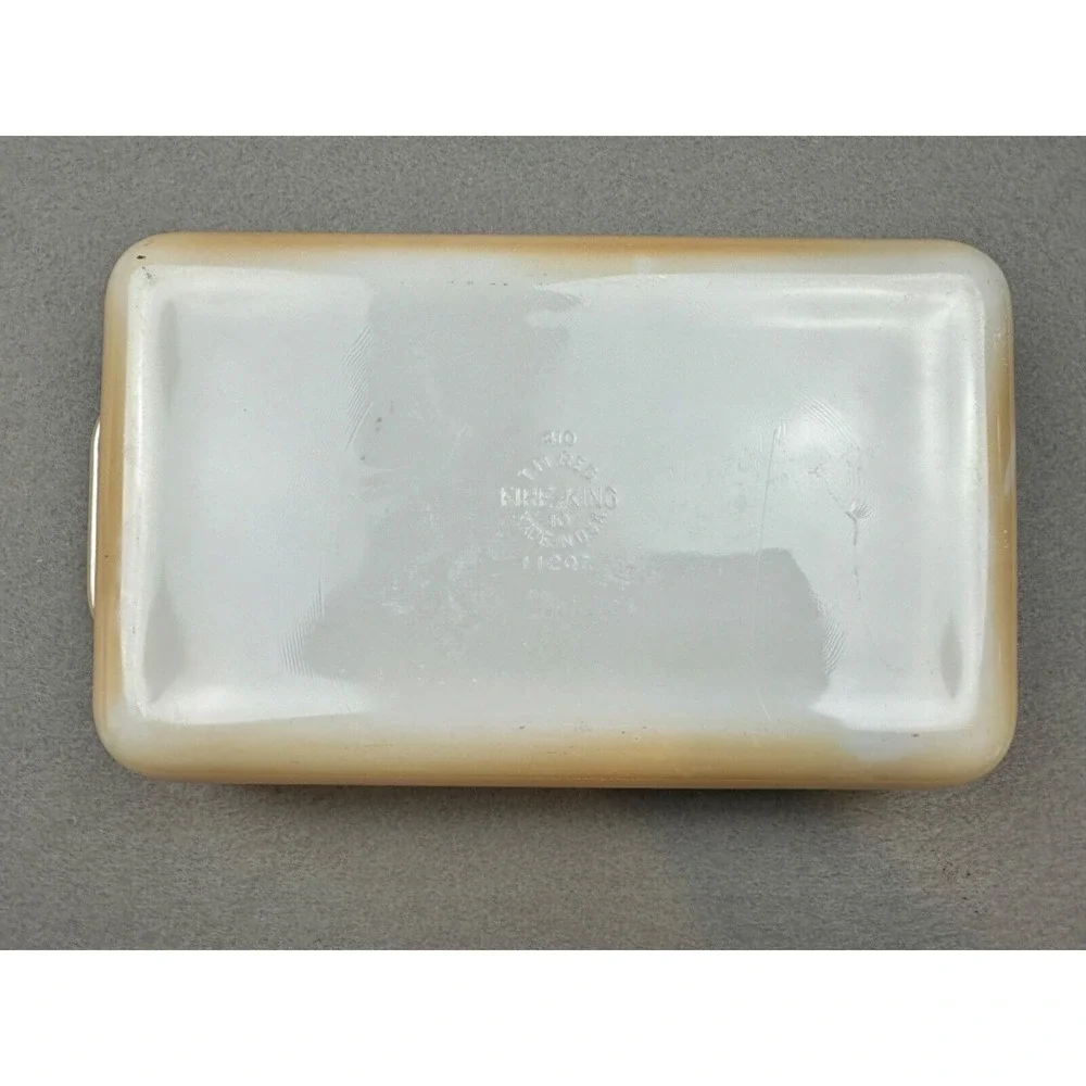 2 Vintage‎ Fire King #410 Peach Lustre 1-1/2 Quart  & #409 1 QT Casserole Pans